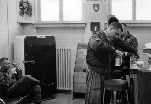 Members of the 17th air fleet of the US air force in Ramstein