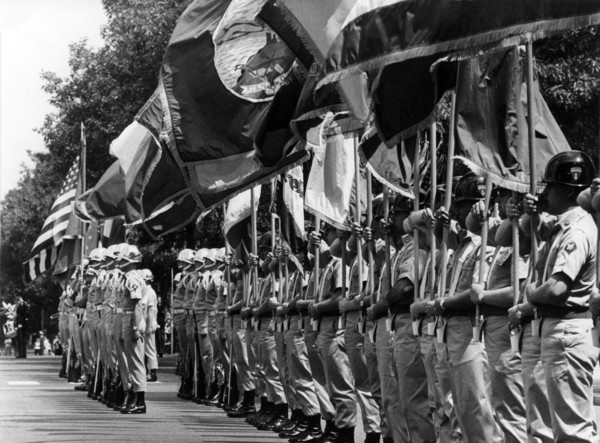 Military ceremony for the American Independence Day in Berlin