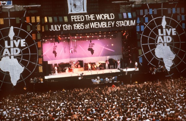 Live Aid concert in London Wembley Stadium