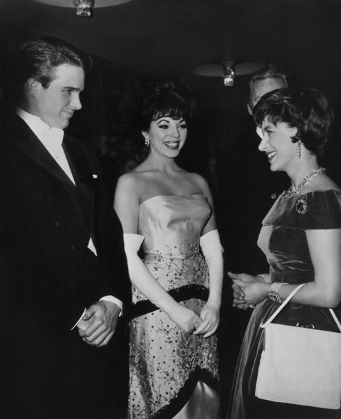 Warren Beatty et Joan Collins avec la Princesse Margaret (1961)