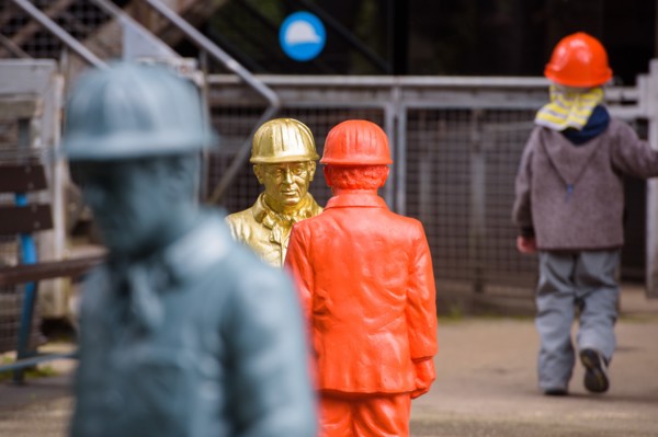 Steelworker sculptures in Voelklingen