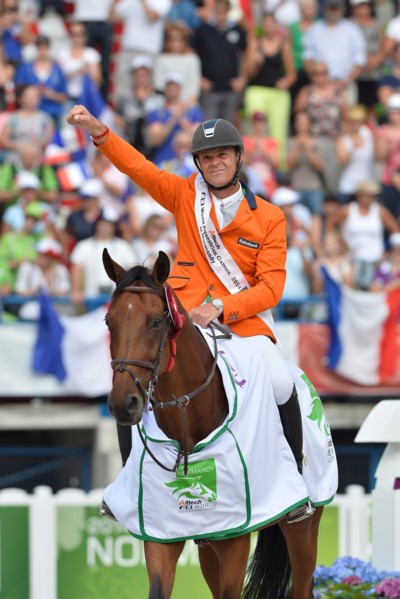 Siegerehrung, DUBBELDAM, Jeroen mit Zenith, Gold Medaille, Weltmeister 
Caen, Stade Michel