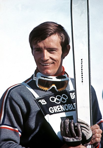 Der französische Skiläufer Jean Claude Killy, aufgenommen bei den Olympischen Winterspielen 1968 in