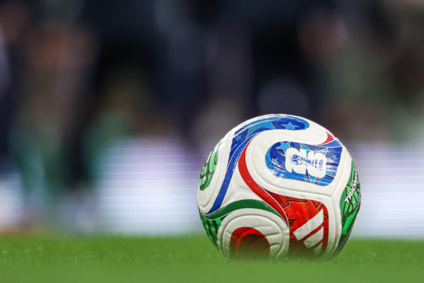 Trionda Adidas FIFA World Cup 2026 Official match ball seen during International Friendly pre-World