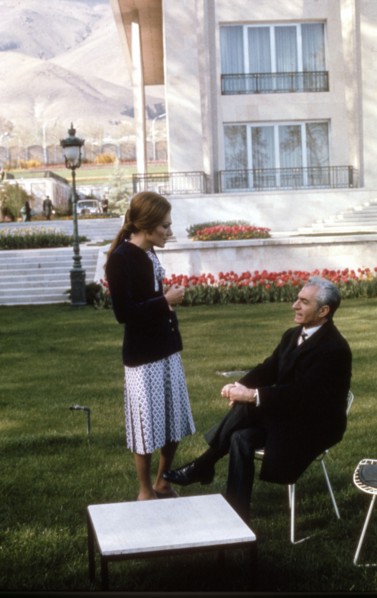 Mohamad Reza Shah Pahlavi and Farah Palavi at the Niavaran Palace (Tehran).