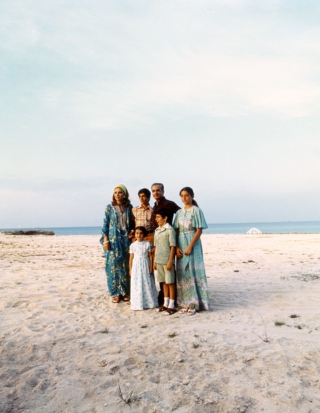 Mohammad Reza Shah Pahlavi and his family on holiday 1976