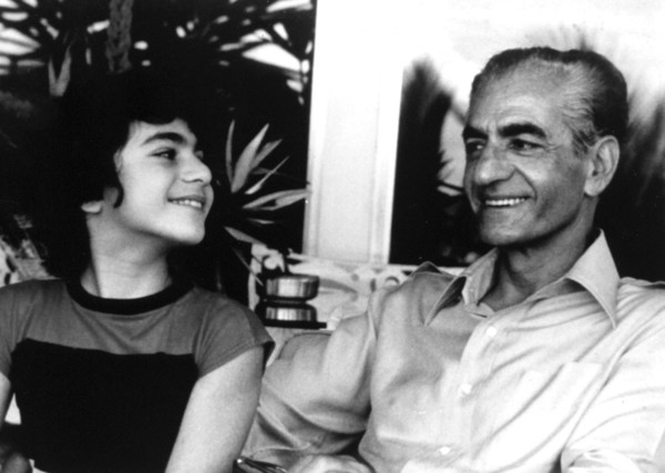 Mohammed Reza Shah Pahlavi et sa fille Leila