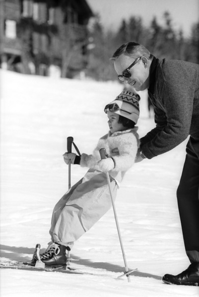 Rainier III et Caroline de Monaco à Gstaadt (1961)