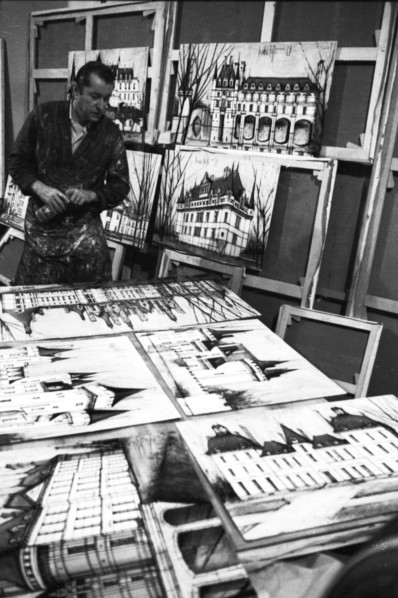 Bernard buffet in his studio