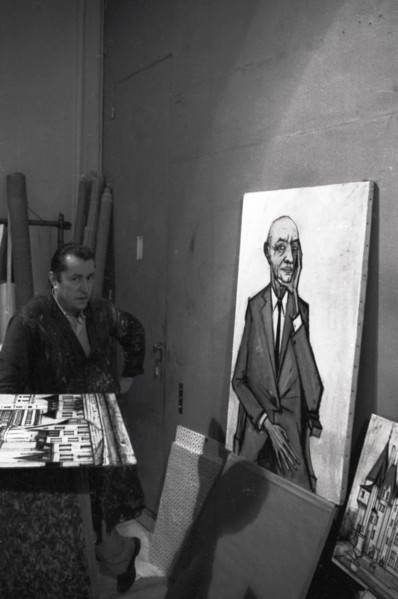Benard Buffet in his studio