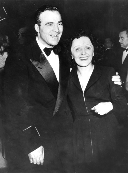 Edith Piaf with Marcel Cerdan, 1948