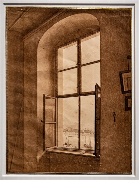 Caspar David Friedrich,  "View from the artist's studio"
