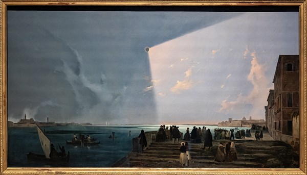 Ippolito Caffi: "Sun Eclipse at the fondamenta Nuove"