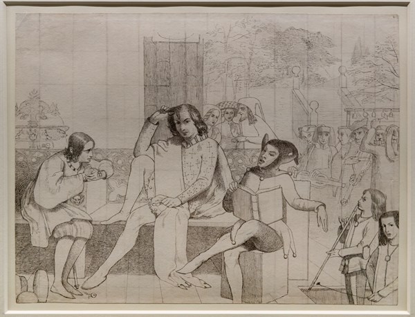 Howell Deverell, Study for "The Twelfth Night"