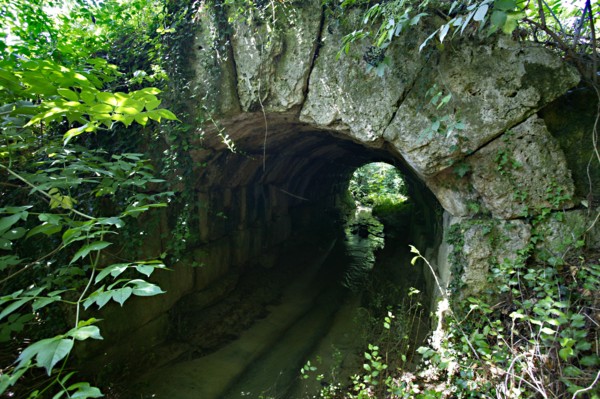 The Roman bridge on the Flaminia road in Cavallara locality