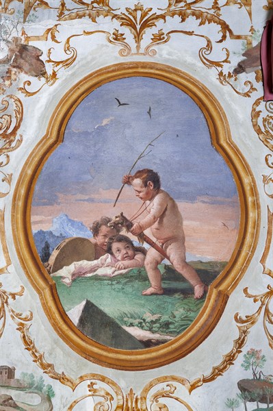 Vicenza, Villa Valmarana ai Nani, Guest Lodgings, the Room of the Putti, medallion with putti