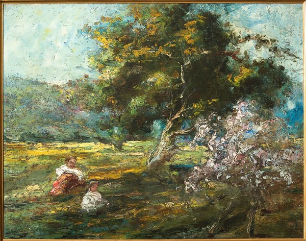 Ubaldo Magnavacca (1885-1957), "Wood and Children"