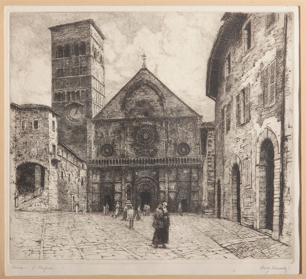 Augusto Baracchi (1878 - 1942), "Assisi, S. Rufinus"