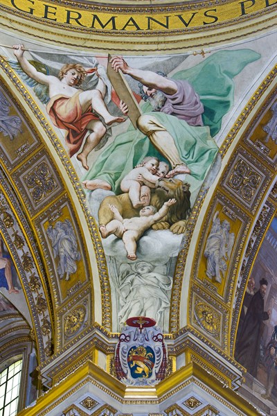 Basilica of St Andrew della Valle, Pendentive of the transept dome: "St Mark the Evangelist"