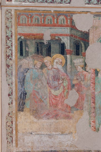 Fresco of the Stories of St. John the Evangelist at the Pinacoteca Nazionale di Ferrare