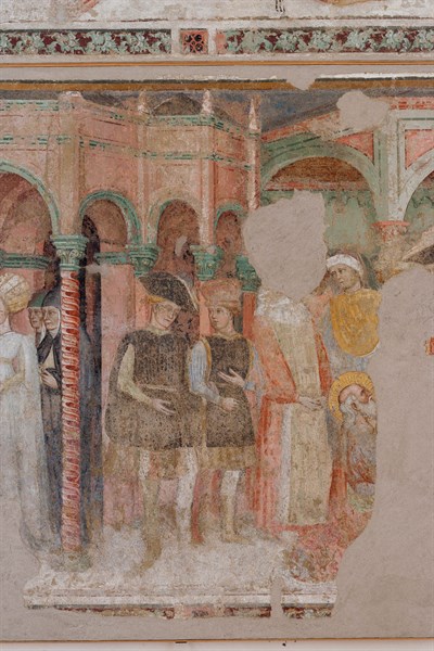Fresco of the Stories of St. John the Evangelist at the Pinacoteca Nazionale di Ferrare