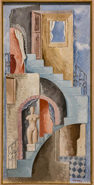 Museo Novecento: "Statue and Staircase", by Renato Paresce, 1931