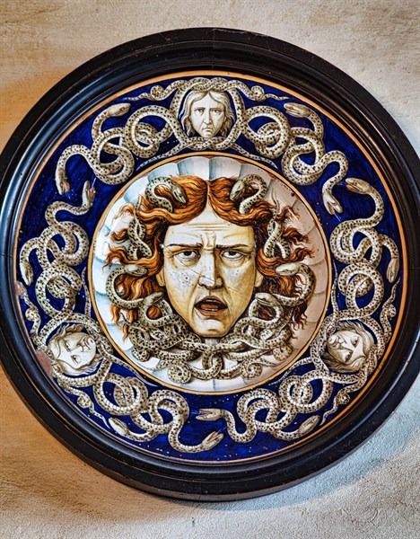 Fontanellato, Rocca Sanvitale: a ceramic plate