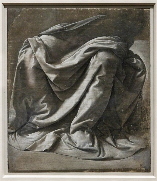"Drapery of a Seated Figure, in nearly Frontal View", by Leonardo da Vinci
