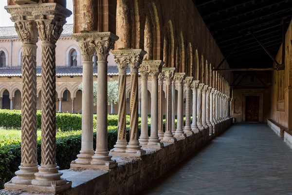 Monreale, Duomo, the cloister of the Benedectine monastery
