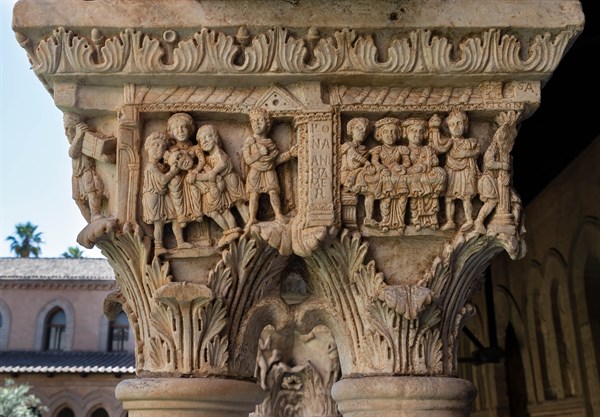Monreale, Duomo, the cloister of the Benedectine monastery
