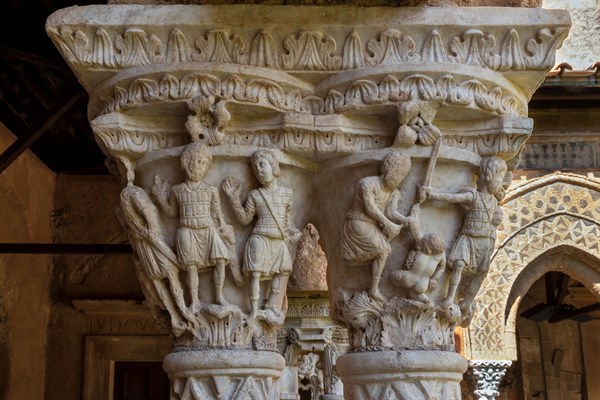 Monreale, Duomo, the cloister of the Benedectine monastery