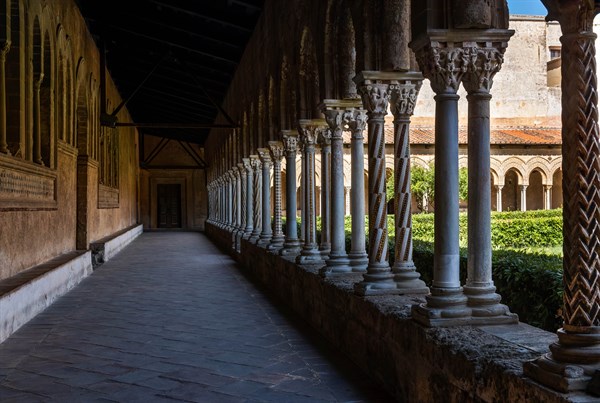 Monreale, Duomo, the cloister of the Benedectine monastery