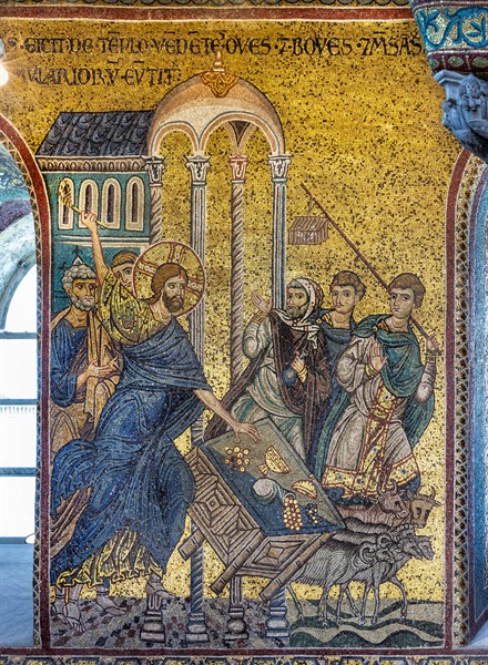 Monreale, Duomo: "Christ driving the Merchants from the Temple"