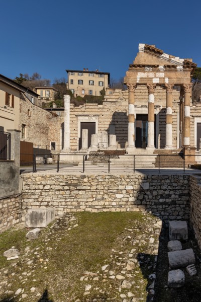 Brescia, the archaeological area of the Capitolium in the ancient Brixia