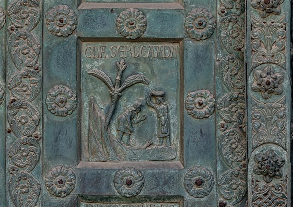 Monreale Cathedral, the gate by Bonanno Pisano (1185-6)