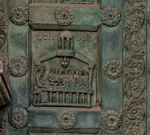 Monreale Cathedral, the gate by Bonanno Pisano (1185-6)