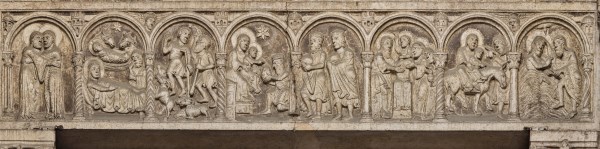 Ferrara, la Cattedrale dedicata a San Giorgio, facciata