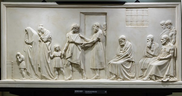 "Socrates bidding Farewell to his Family", by Antonio Canova