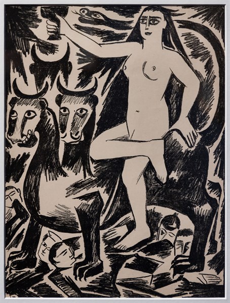 Goncharova, "The Maiden on the Beast"