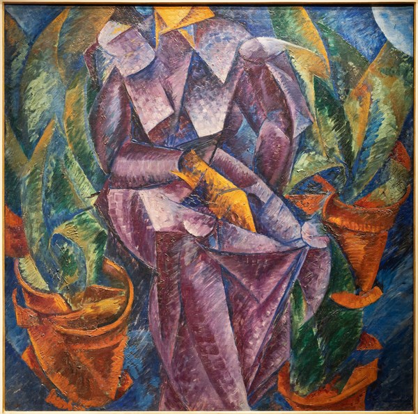 Boccioni, 'Spiral Perpendicular Costruction. Seated Woman'