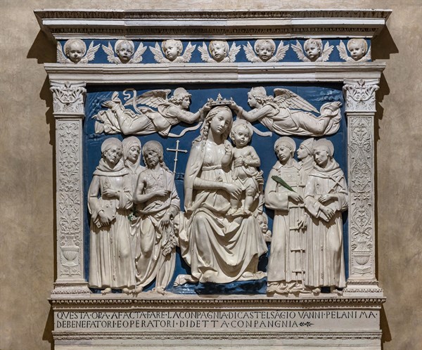Andrea Della Robbia: 'The Virgin Mary with Infant Jesus between Angels and Saints'