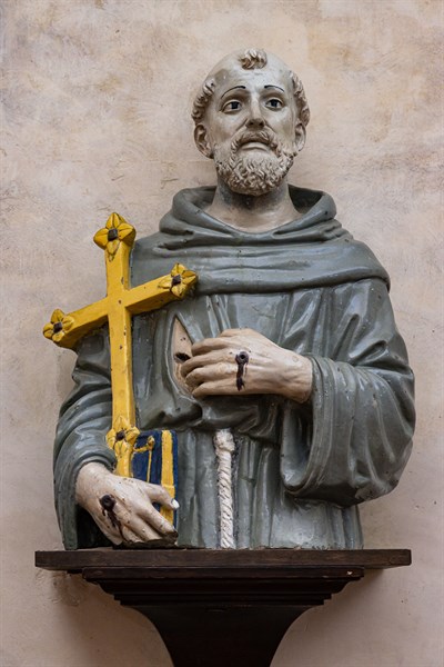 Giovanni Della Robbia: 'St. Francis,  half figure'