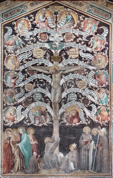 Taddeo Gaddi: ''Tree of Life and Last Supper'