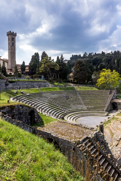 Roman vestige in Fiesole, Italy