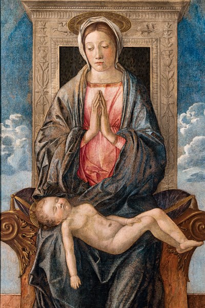 “Madonna con bambino dormiente"