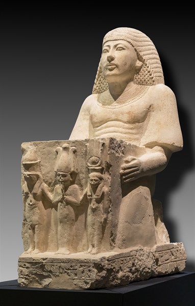 Naophoric statue of Amenmes and Reshpu