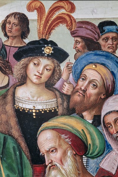 Fresque du mur nord-est de la Libreria Piccolomini à Sienne