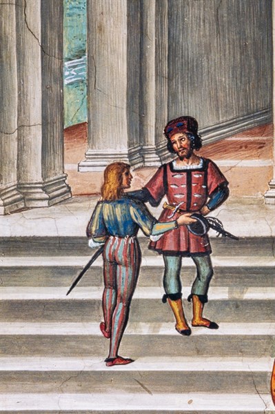 Fresque du mur nord-est de la Libreria Piccolomini à Sienne