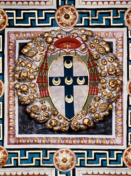 Décor du plafond de la Libreria Piccolomini à Sienne