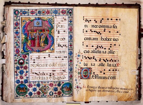 Recueil de chants conservé à la Libreria Piccolomini de Sienne
